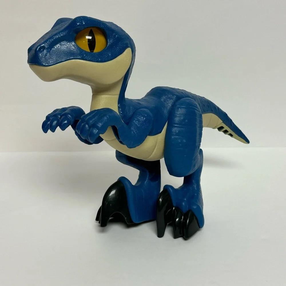 Imaginext Jurassic World Blue Raptor XL Dinosaur Action Figure Toy Fisher-Price